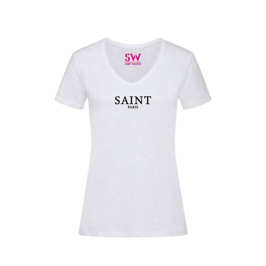 T-Shirt V-Ausschnitt Saint Paris Schwarz