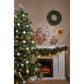 Brampton Künstlicher Weihnachtsbaum mit LED-Beleuchtung – H155 x Ø107 cm – Grün
