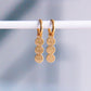 Creolen aus Edelstahl mit 3 Smileys – Gold Damen Mode Accessoire Schmuck Edelstahl
