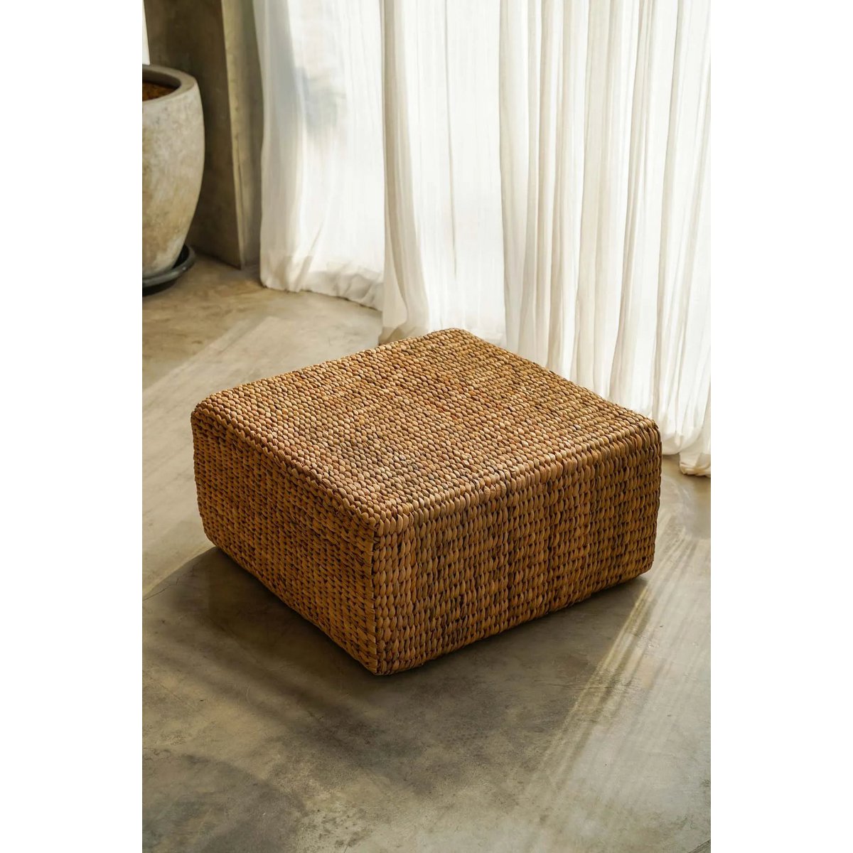 The Hyacinth Pouffe Square - Natur - M