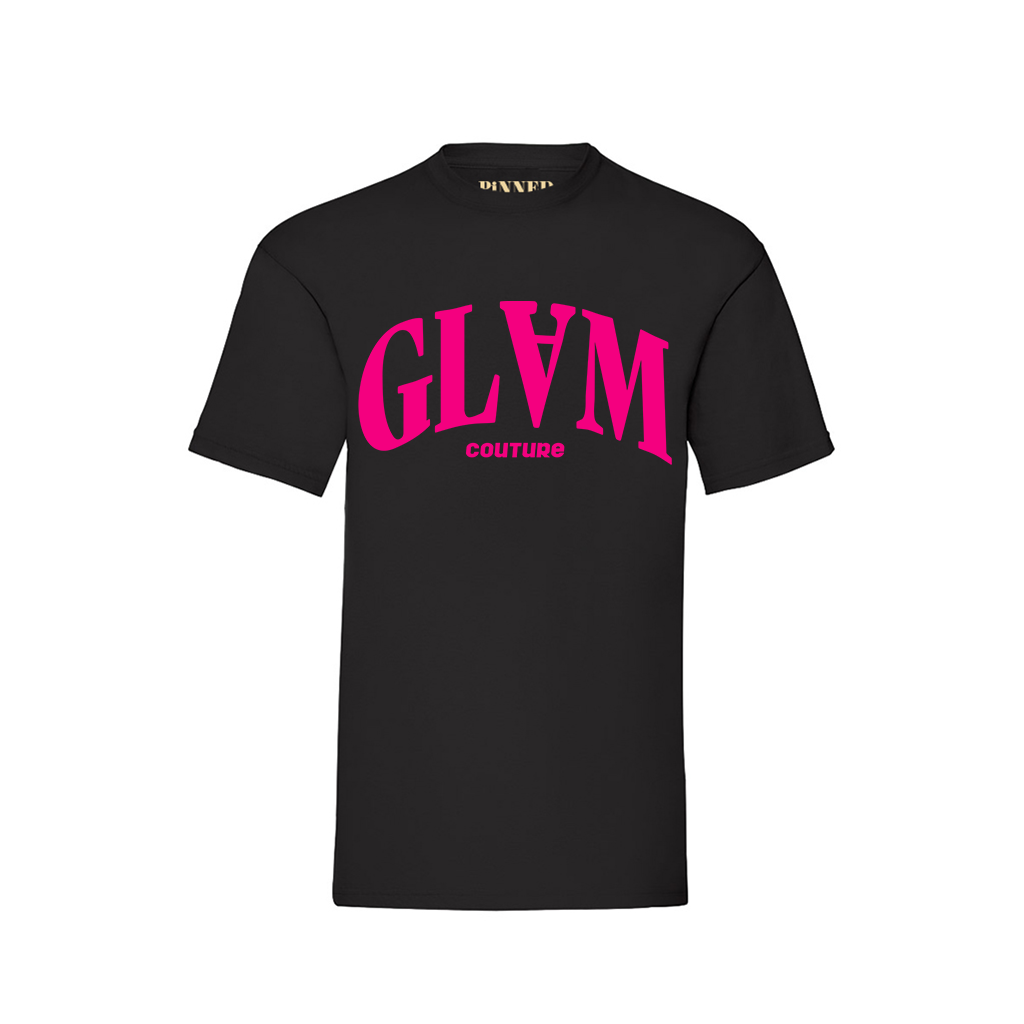 T-Shirt Glam Couture aus rosa Samt