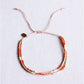 Double Miyuki Fußkettchen - Orange/Lachs/Nackt