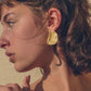 Vintage-inspirierte, gefaltete, große, runde Ohrstecker