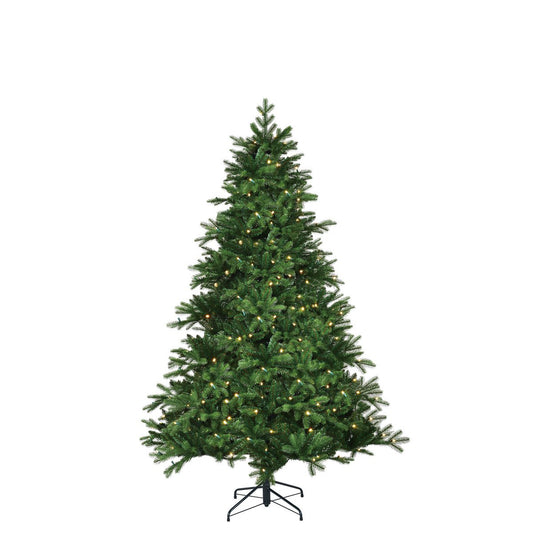 Brampton Künstlicher Weihnachtsbaum mit LED-Beleuchtung – H185 x Ø127 cm – Grün