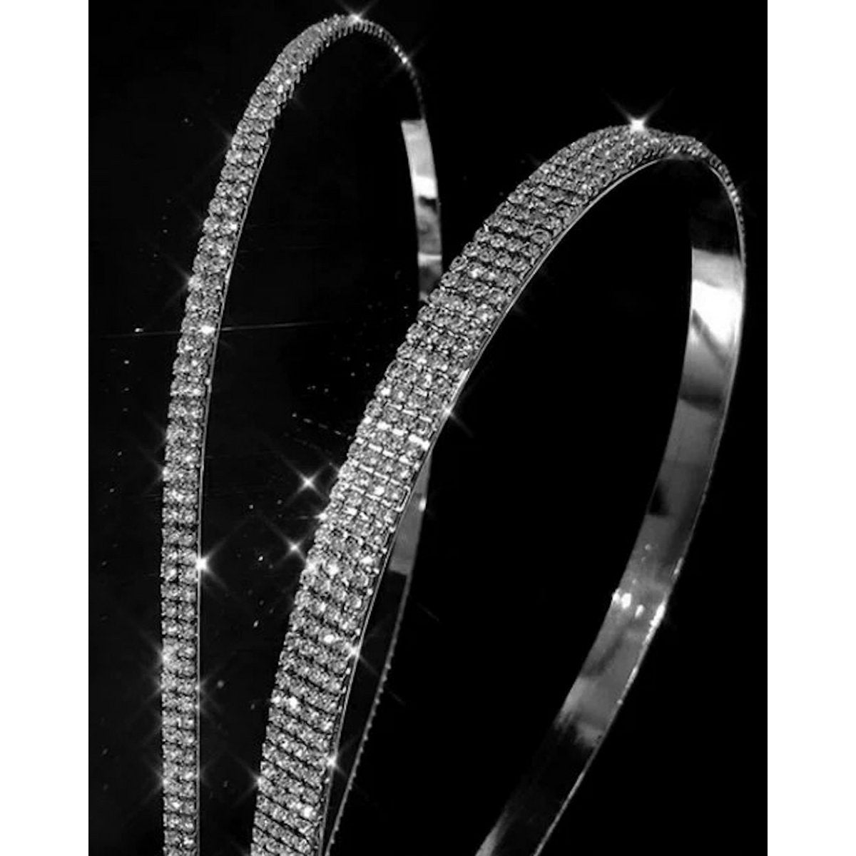 Sparkling Bridal Headband with Long Tassels