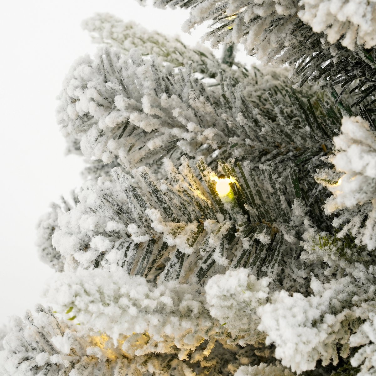 Grimshaw Weihnachtsbaum im Topf mit LED -Beleuchtung Schnee und Timerfunktion - H60 x Ø45 cm - Grün Deko Weihnachten