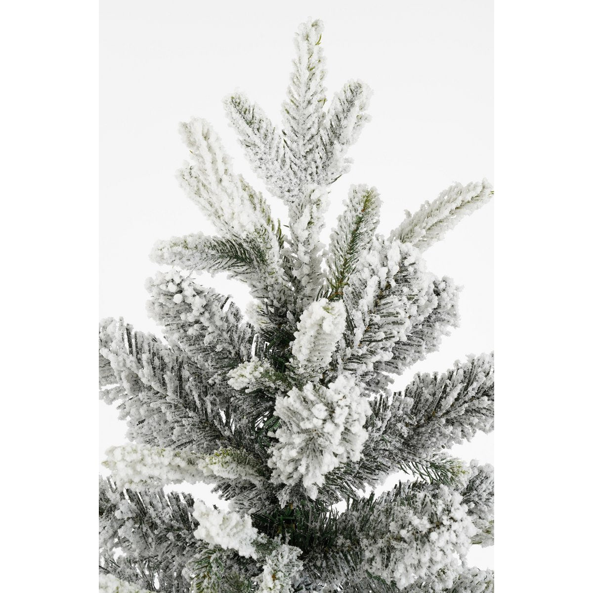 Grimshaw Kunst Weihnachtsbaum - H120 x Ø60 cm - Grün mit Kunst - Schnee Dekoration Weihnachten