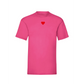Rotes Samt-Herz-T-Shirt