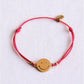 Elastisches Armband mit Smiley - Fuchsia Damen Mode Accessoire Schmuck Edelstahl
