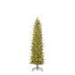 Harma Schmaler künstlicher Weihnachtsbaum mit LED-Beleuchtung – H185 x Ø63 cm – Grün