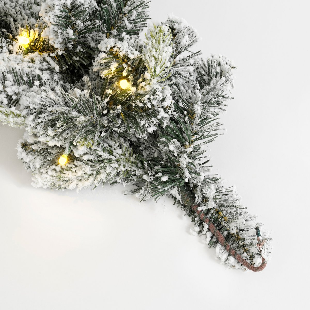 Grimshaw Weihnachts Girlande mit LED -Beleuchtung Kunstschnee und Timerfunktion - L180 x Ø25 cm - Grün Deko Weihnachten