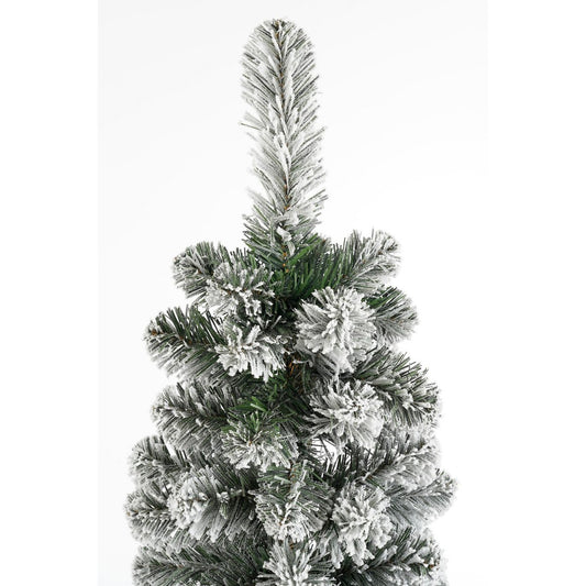 Charlton schmaler künstlicher Weihnachtsbaum mit Kunstschnee - H215 x Ø56 cm - Grün Deko Weihnachten