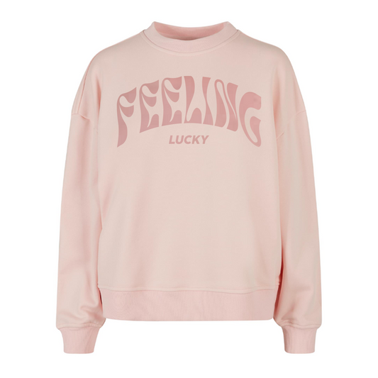 Limitierter Pullover Boxy Feeling Lucky Peach Velvet