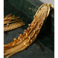 Moderne, glitzernde Quasten-Longline-Ohrringe im Vintage-Stil