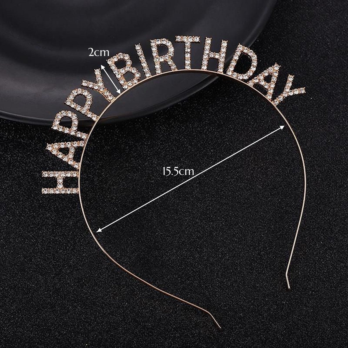 Funkelndes Geburtstags-Stirnband – Happy Birthday-Buchstaben