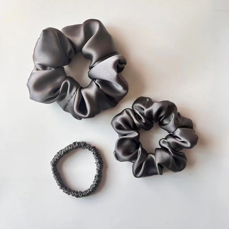 Scrunchie-Set aus 100 % Seide – 19 Momme – Ein 3er-Set