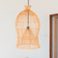 Rattan-Lampenschirm – Boho-Hängelampe – Deckenlampe zum Aufhängen – Boho-Deckenleuchte MAHARA (Ø35 cm)