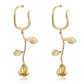 Fluid Line Rosenblüten-Ohrmanschette – einteilig – Gold und Silber