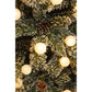 Kaprun Künstlicher Weihnachtsbaum aus Jute mit LED-Beleuchtung – H60 x Ø39 cm – Grün gefrostet, Rot