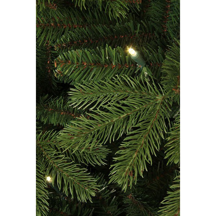 Brampton Künstlicher Weihnachtsbaum Slim mit LED-Beleuchtung – H185 x Ø114 cm – Grün