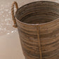 Rattan-Wäschekorb rund – Rattan-Pflanzkorb – großer Boho-Korb – dekorativer Korb handgefertigt aus Rattan (2 Größen Ø 35/40 cm) OTERE