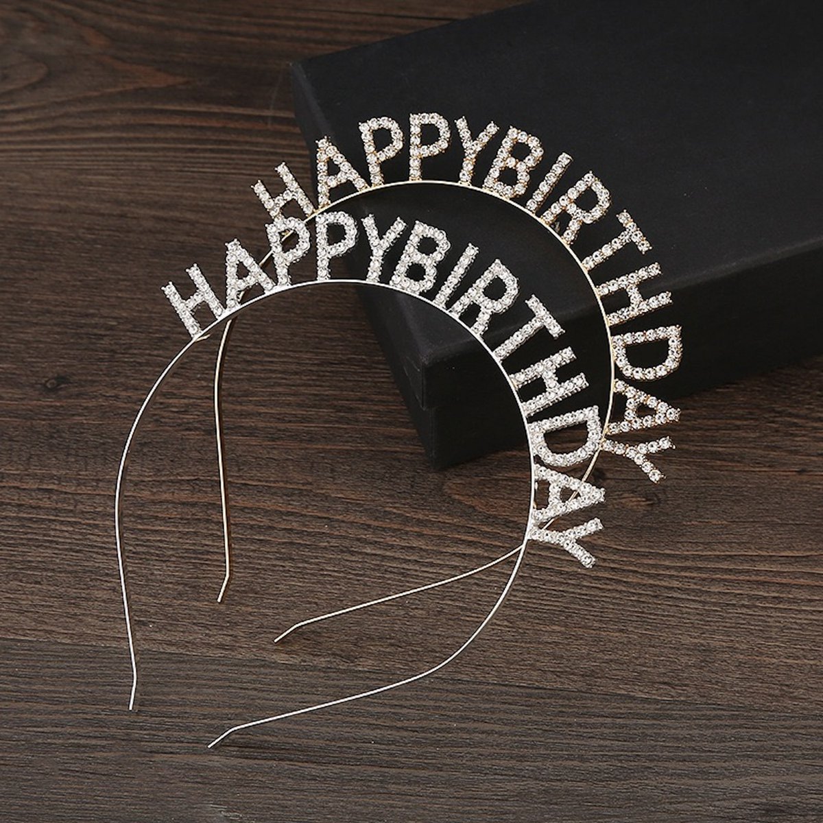 Funkelndes Geburtstags-Stirnband – Happy Birthday-Buchstaben