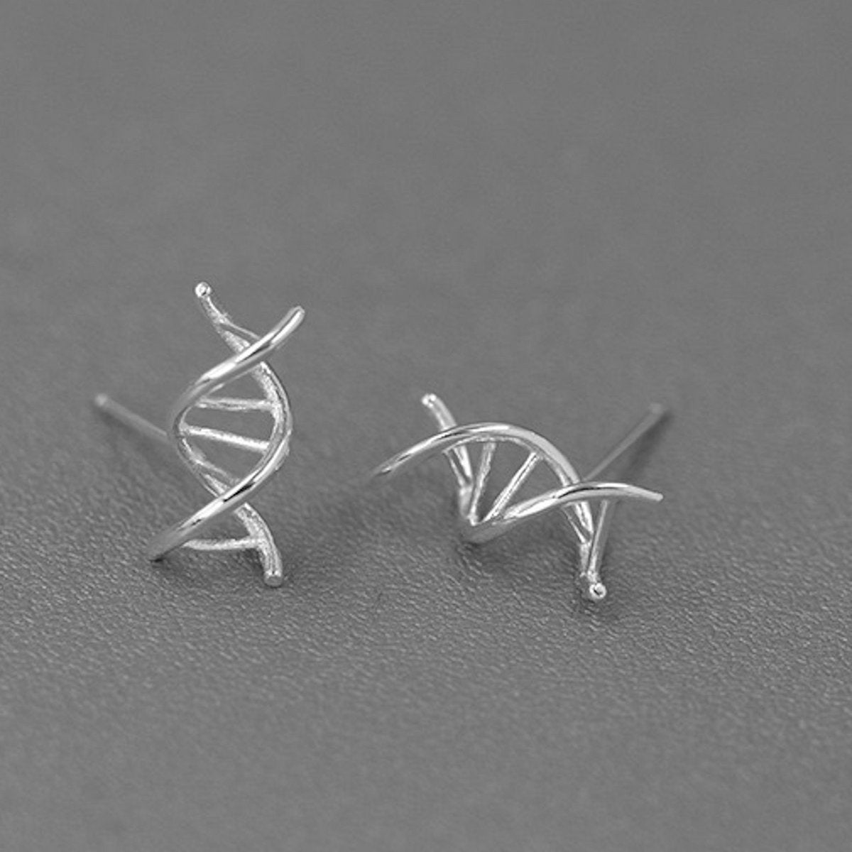 Creative Design DNA Ear Studs - Gold vermeil n Sterling silver