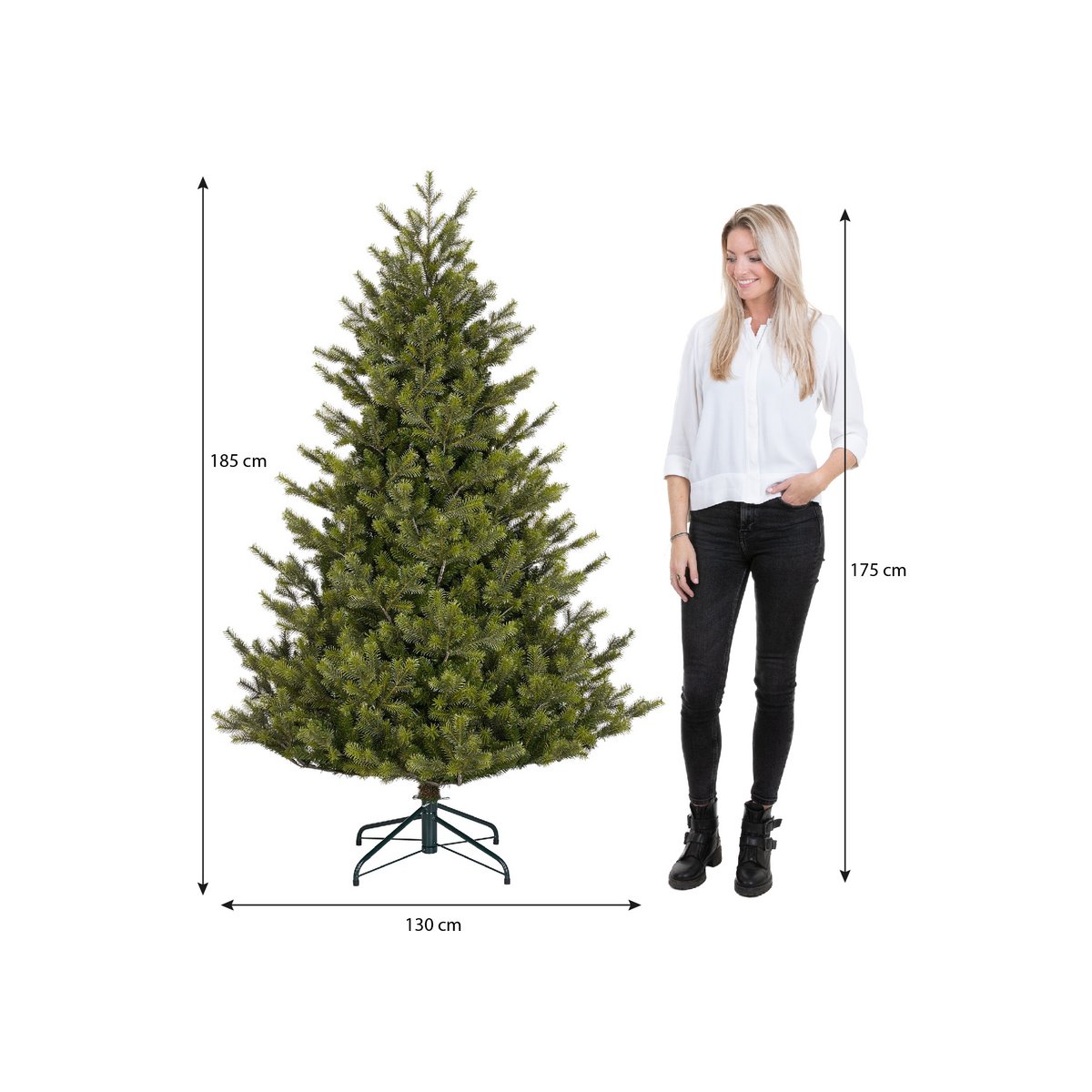 Clive Künstlicher Weihnachtsbaum - H185 x Ø130 cm - Grün