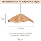 Boho Lampenschirm – Große Raffia-Deckenleuchte – Natürliche Pendelleuchte – Handgefertigte Deckenlampe aus Raffia TAMPAH (Ø 53 cm)