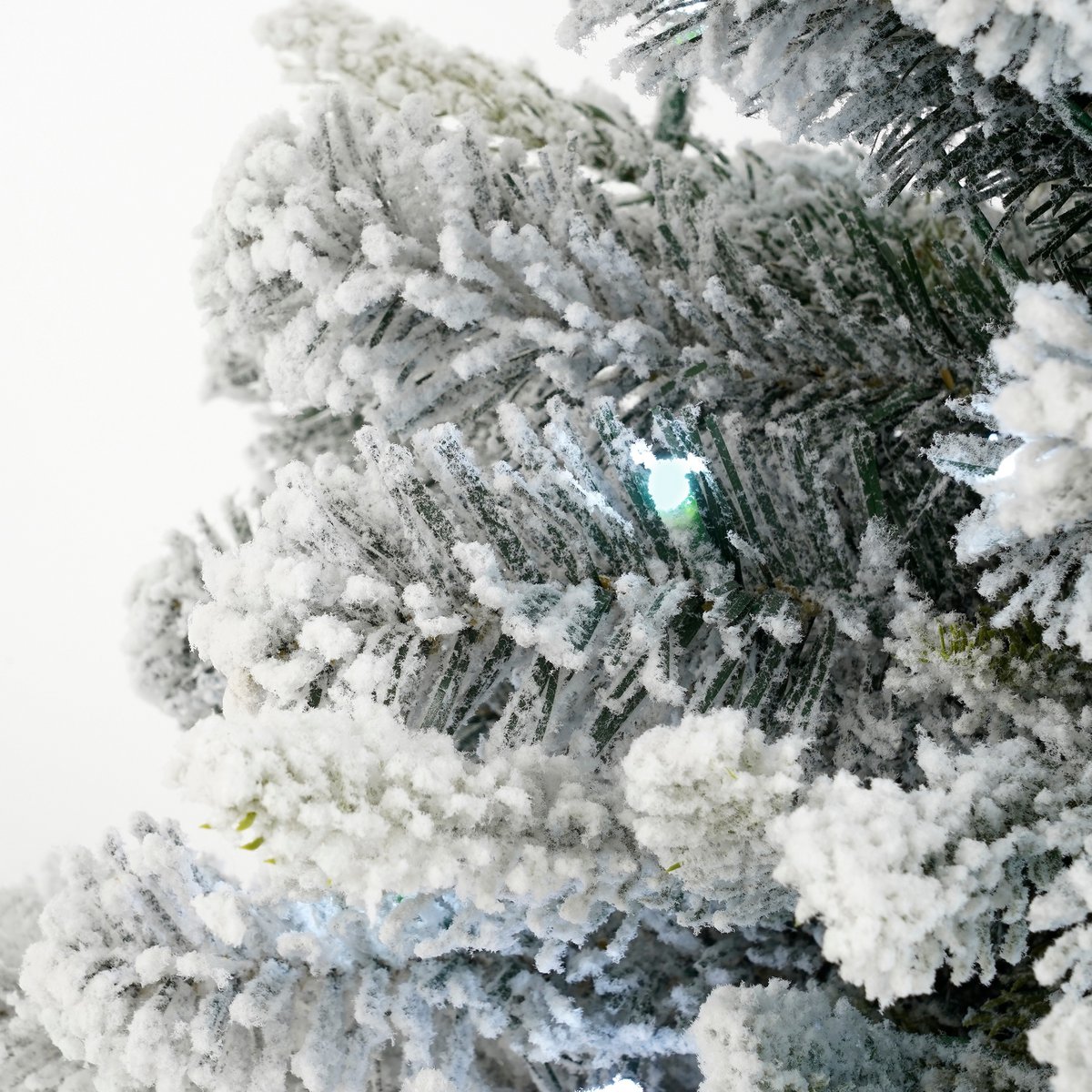 Grimshaw Weihnachtsbaum im Topf mit LED -Beleuchtung Schnee und Timerfunktion - H60 x Ø45 cm - Grün Deko Weihnachten