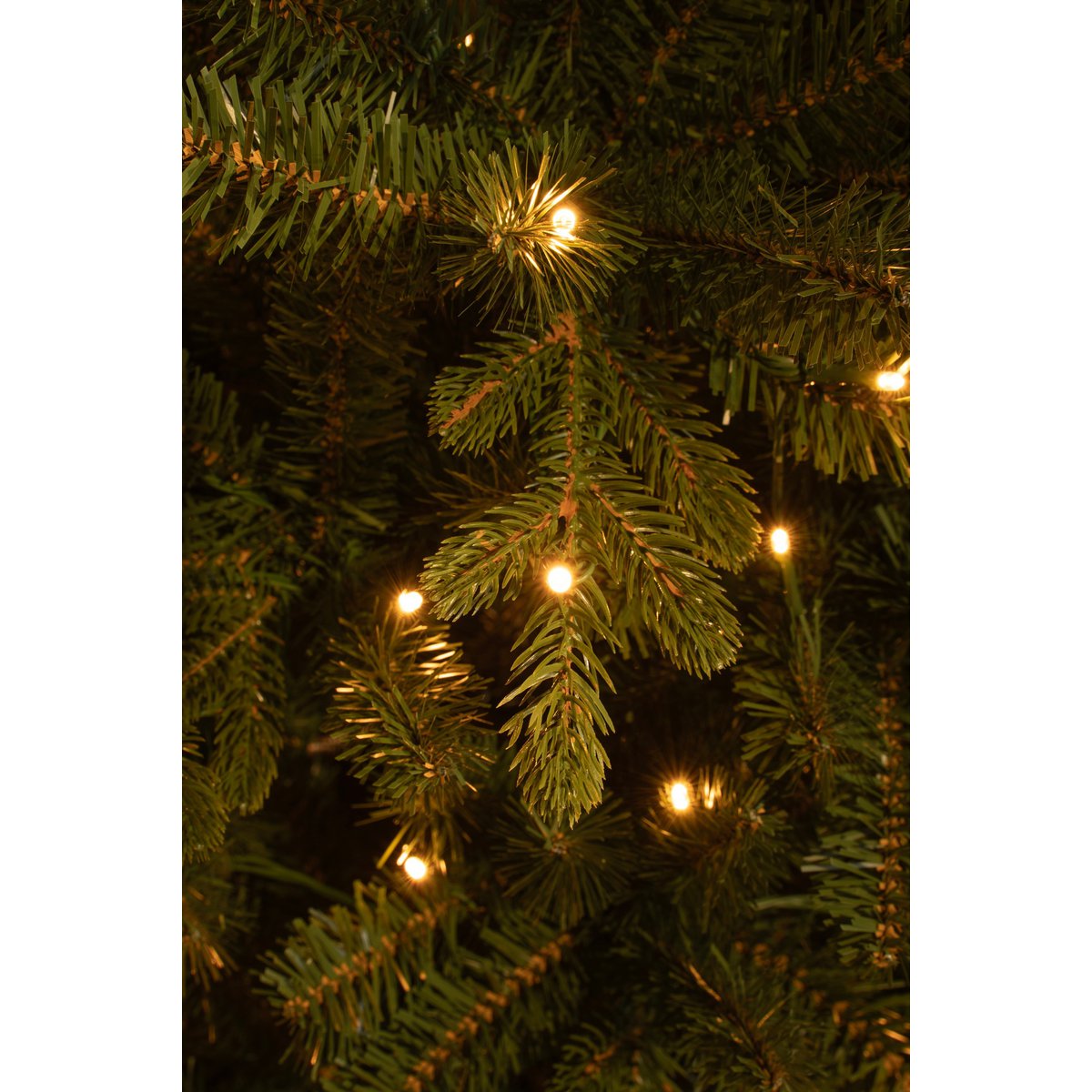 Harma Schmaler künstlicher Weihnachtsbaum mit LED-Beleuchtung – H185 x Ø63 cm – Grün