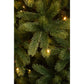 Nagoya Künstlicher Weihnachtsbaum mit warmweißer LED-Beleuchtung – H210 x Ø115 cm – Grün