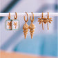 Ohrringe aus Edelstahl mit Palme mit Palme Damen Mode Accessoire Schmuck Edelstahl