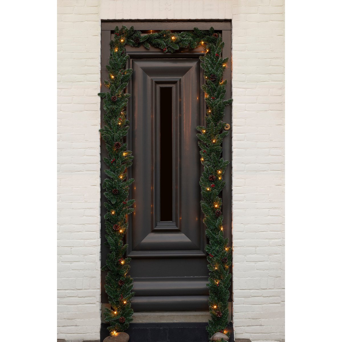 Creston Girlande mit Dekoration und Beleuchtung - L270 cm - Grün