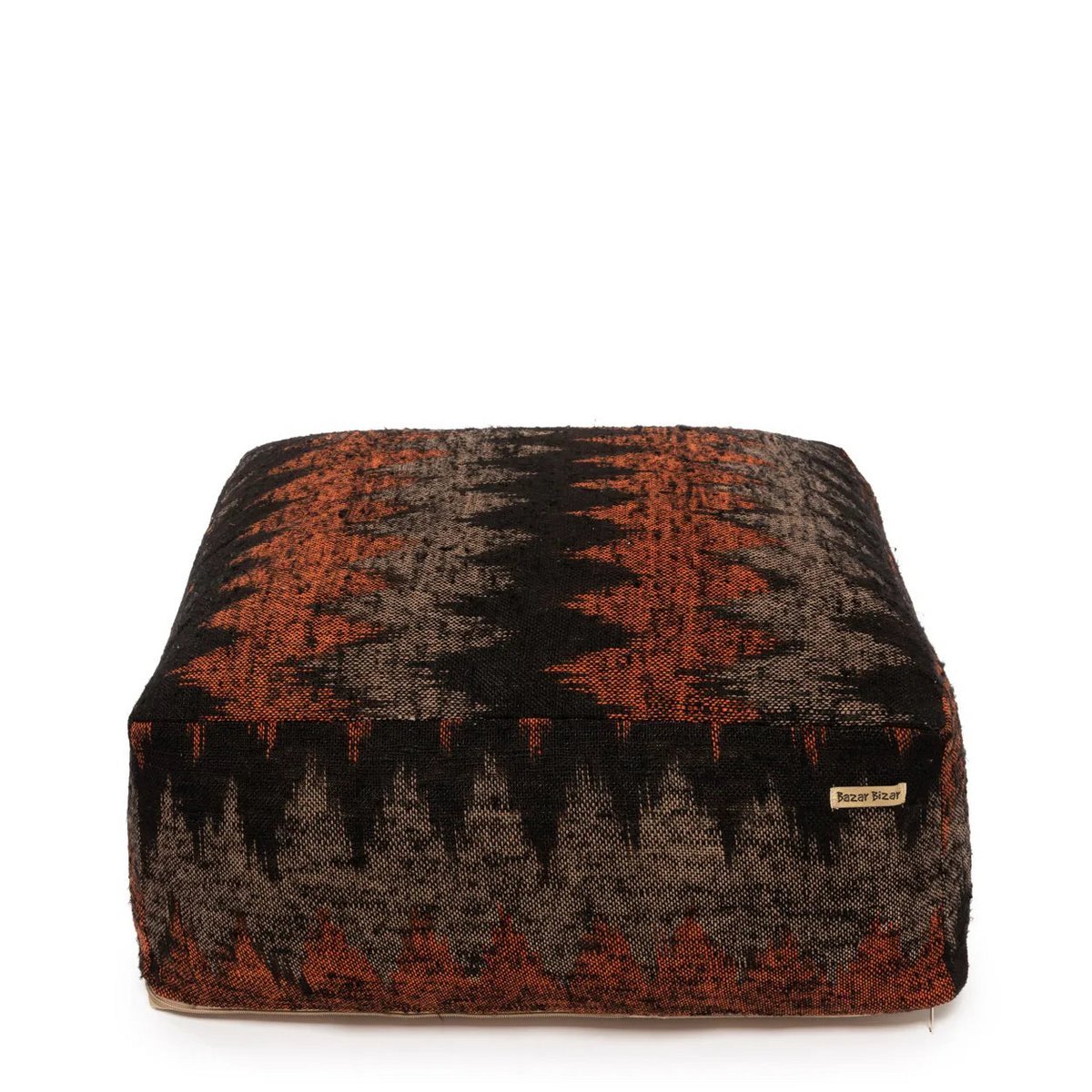 Der Oh My Gee Pouffe – Schwarz Orange