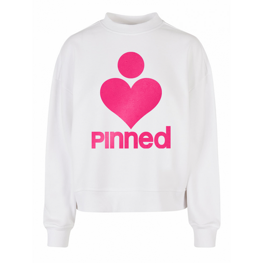 Limitierter Pullover Boxy Pinned Reflection Pink