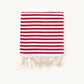 Striped Hand/Baby Towel Red - 45 x 100 cm