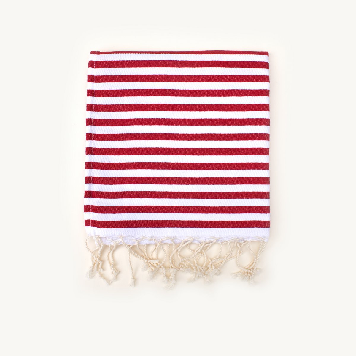 Striped Hand/Baby Towel Red - 45 x 100 cm