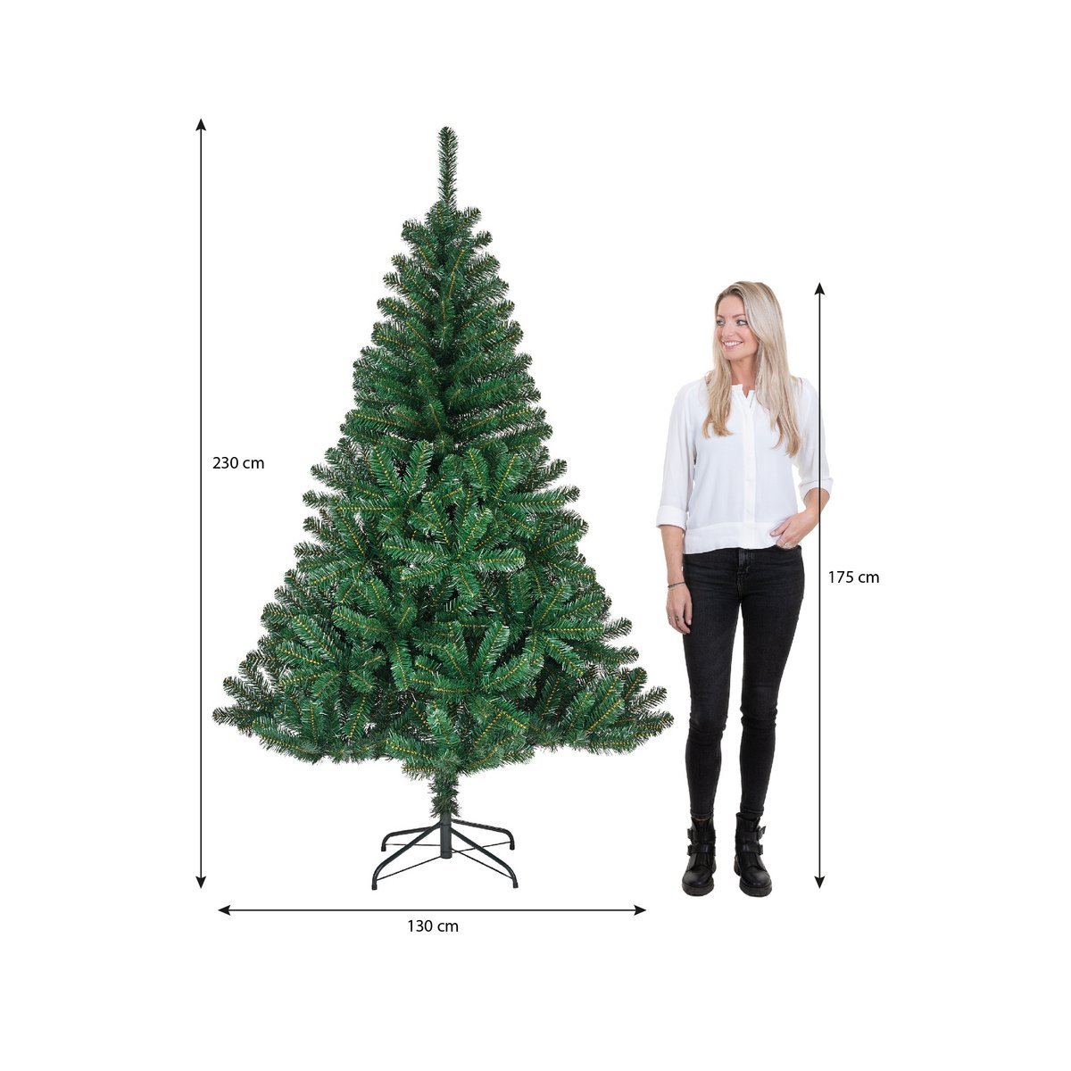 Bedford Künstlicher Weihnachtsbaum – H230 x Ø130 cm – Grün