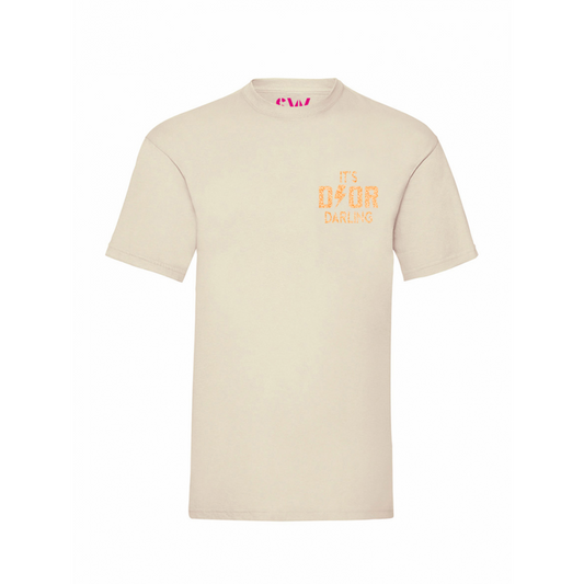 T-Shirt Dyor Darling Peach Glitter Chest