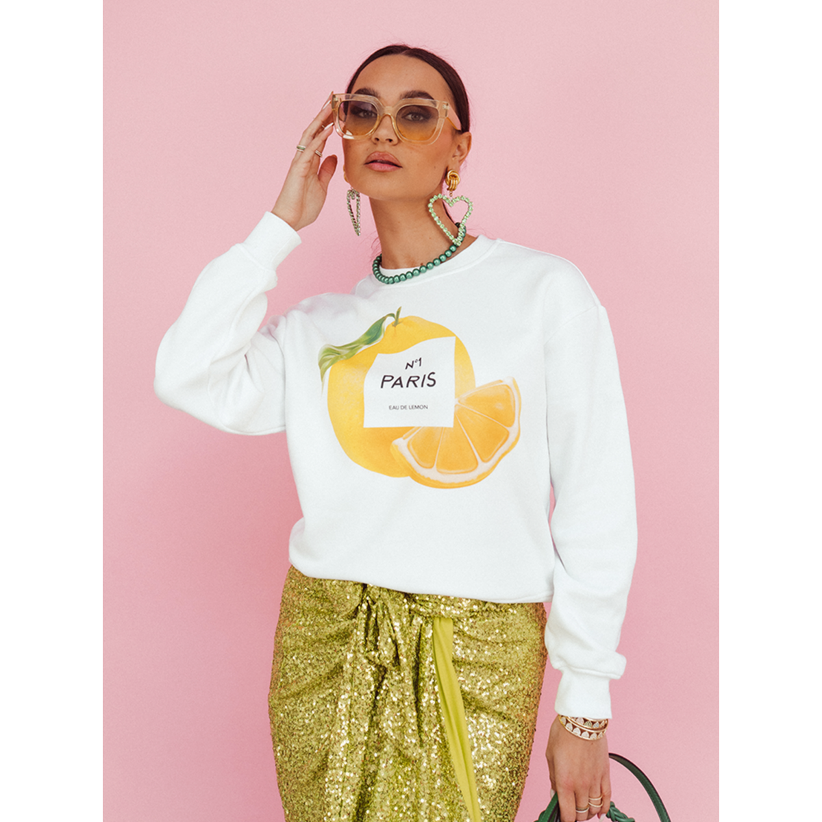 Limitierter Pullover Boxy N1 Paris Lemon