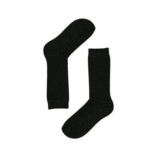 Socks Long Black Glitter