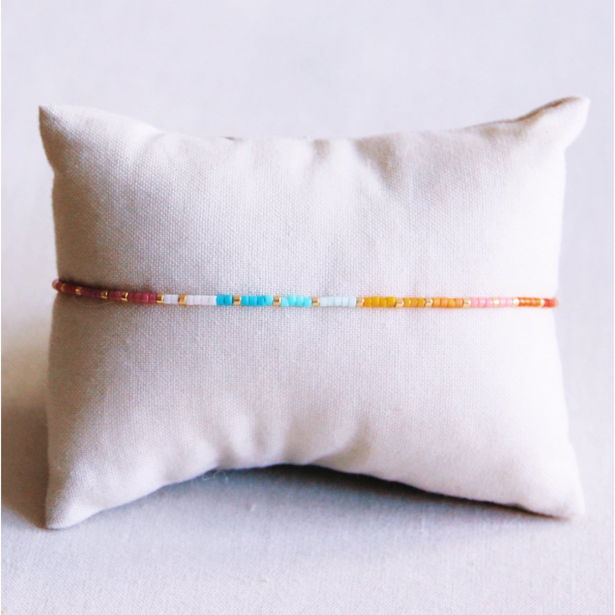 Miyuki Anklet 'Regenbogen' Damen Mode Accessoire Schmuck Edelstahl