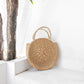 Runde Tasche aus gewebtem Seegras MENARA
