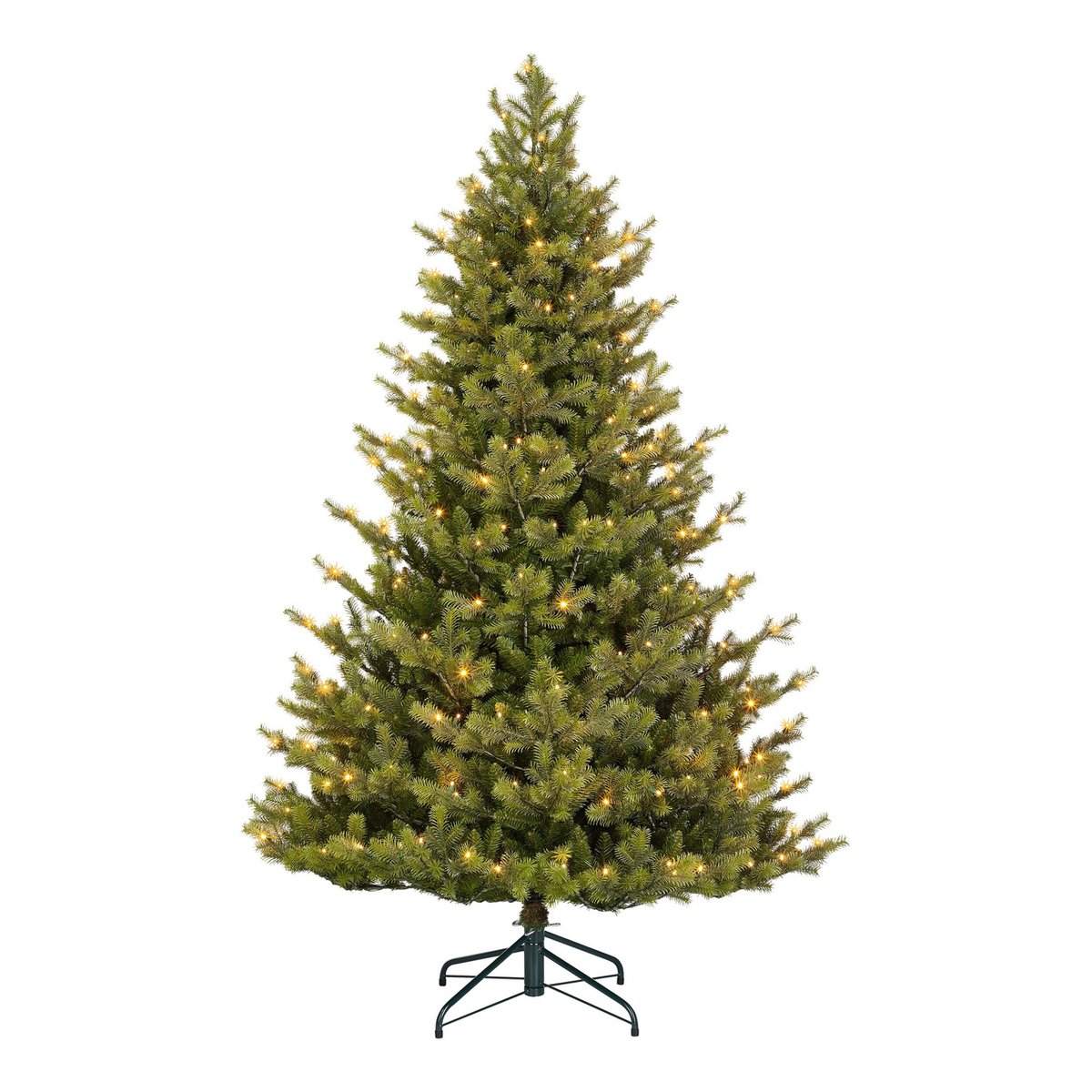 Clive Künstlicher Weihnachtsbaum mit LED-Beleuchtung – H215 x Ø142 cm – Grün