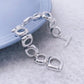 Klobiges Gliederarmband aus Sterlingsilber mit quadratischem Rahmen und OT-Schnalle