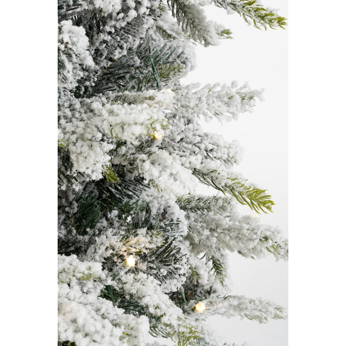 Grimshaw Kunst Weihnachtsbaum mit LED -Beleuchtung Schnee und Timerfunktion - H120 x Ø60 cm - Grün Deko Weihnacht