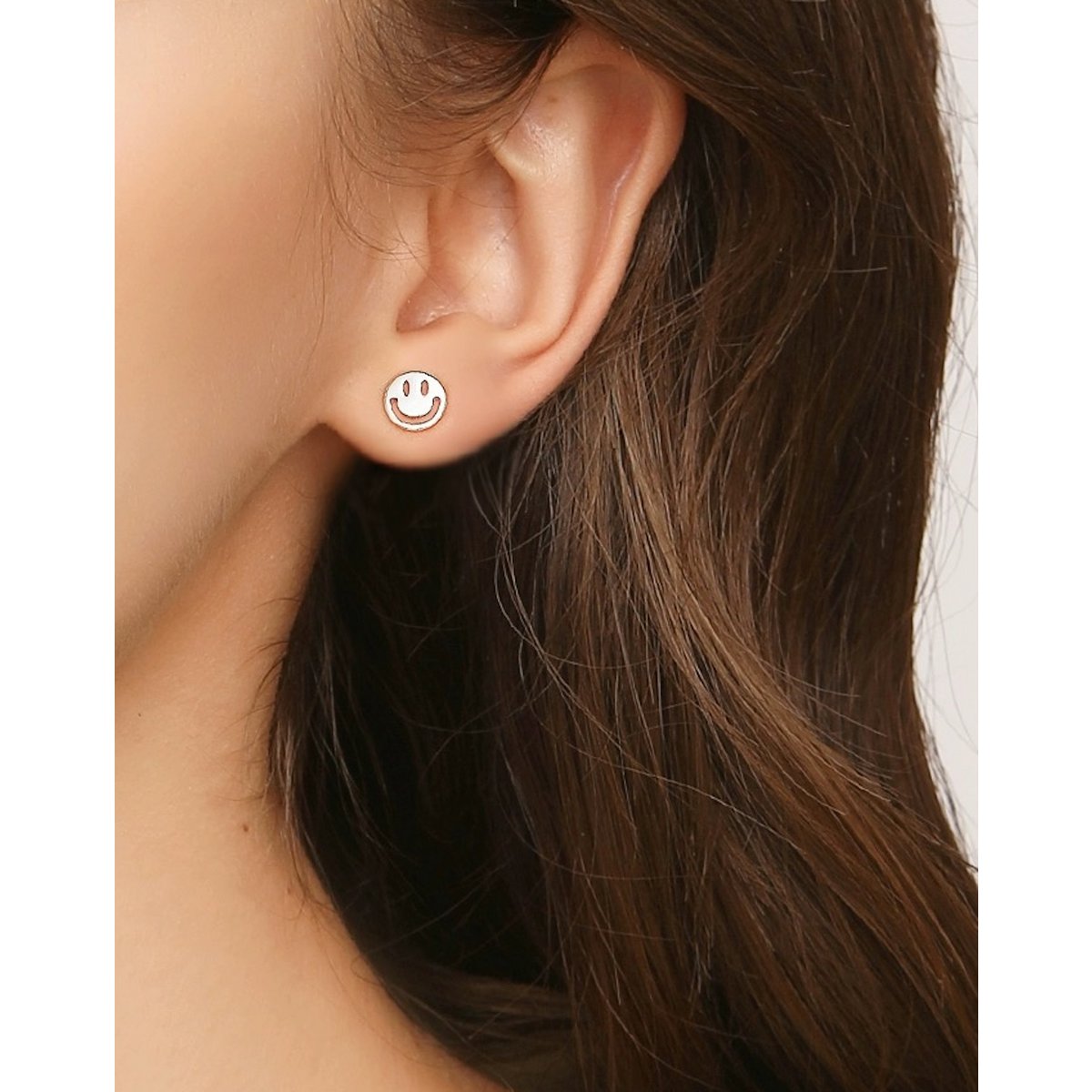 Timeless Design Smiling Face Ear Studs