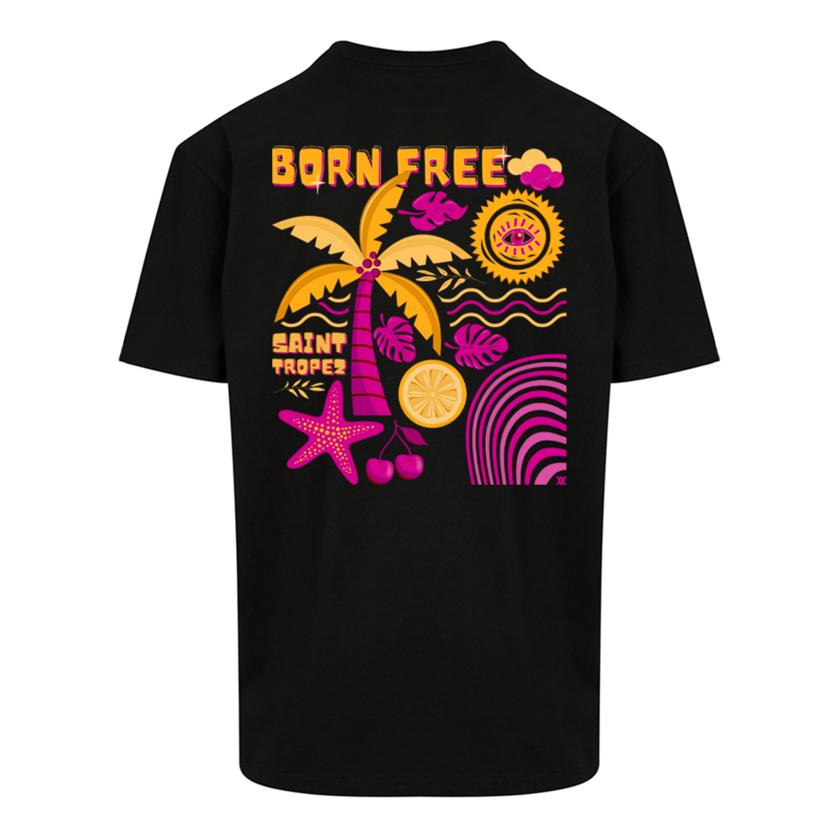 Übergroßes T-Shirt Born Free Back