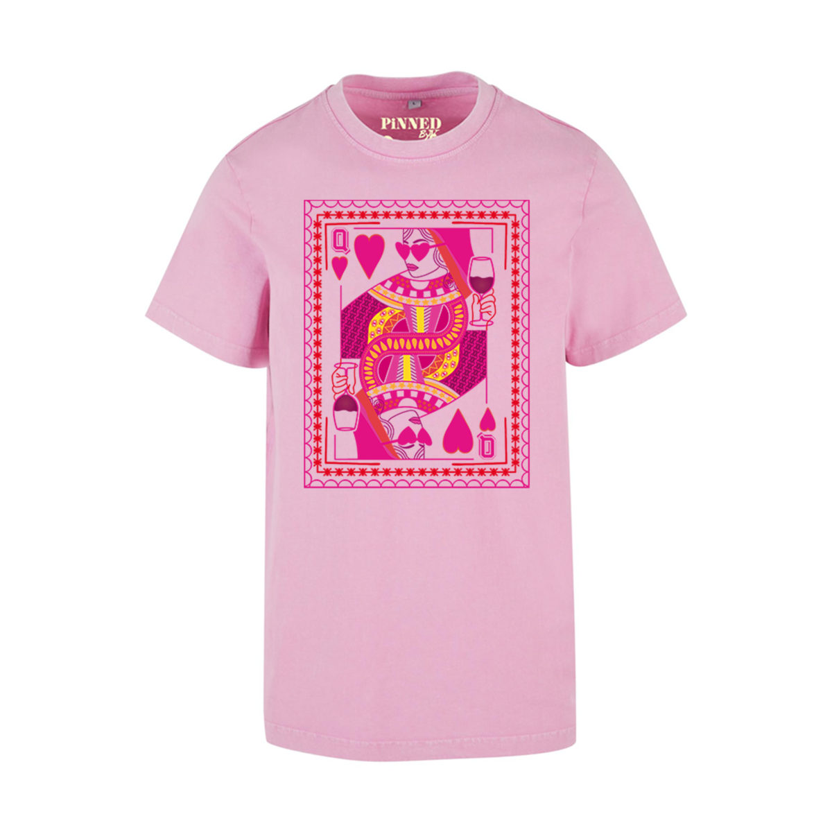 T-Shirt Queen Hearts Pink